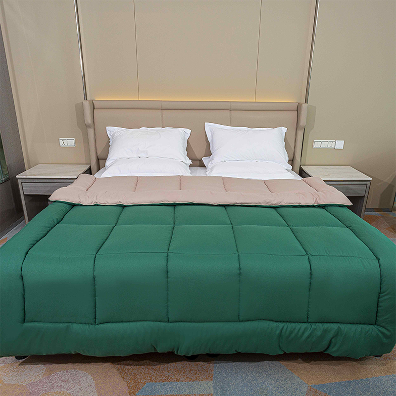 Green Reversible Comforter Polyester Lightweight Customized Sukat Quilted Soft All Season Bed Duvet Insert